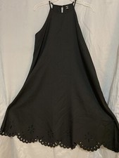 Little Black Dress Brenda Cut Out Print Flow Elegant  All Occasions Light Weight