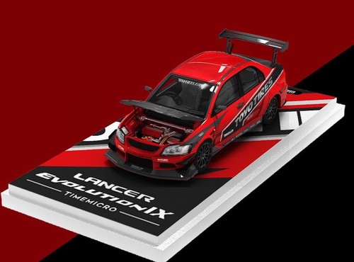 CR TM 1:64 Lancer Evolution EVO 9 IX Figure Sports Model Diecast Metal Car - Picture 13 of 14