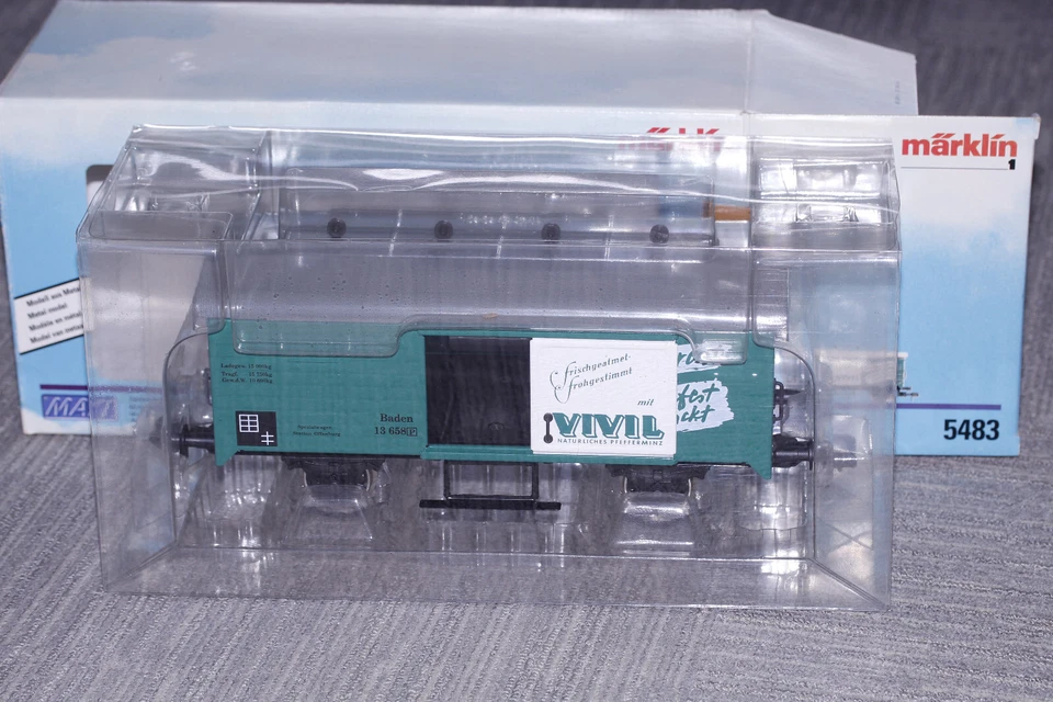Märklín Maxi 5483 Box Car Metal Model Green Vivil Marklin - Image 3 of 4