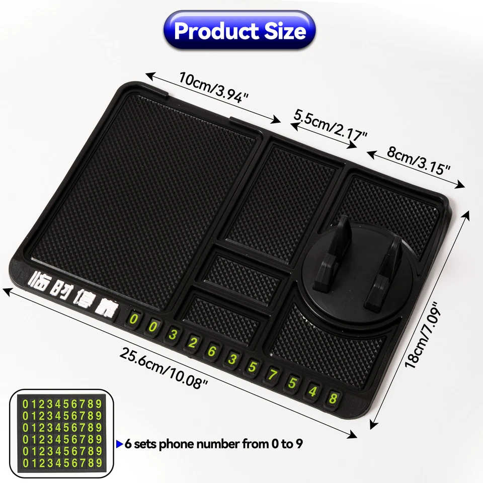 Car Antislip Mat Dashboard Grip Dash Pad Anti Slide Phone Key Holder GPS Auto . - Image 2 of 4