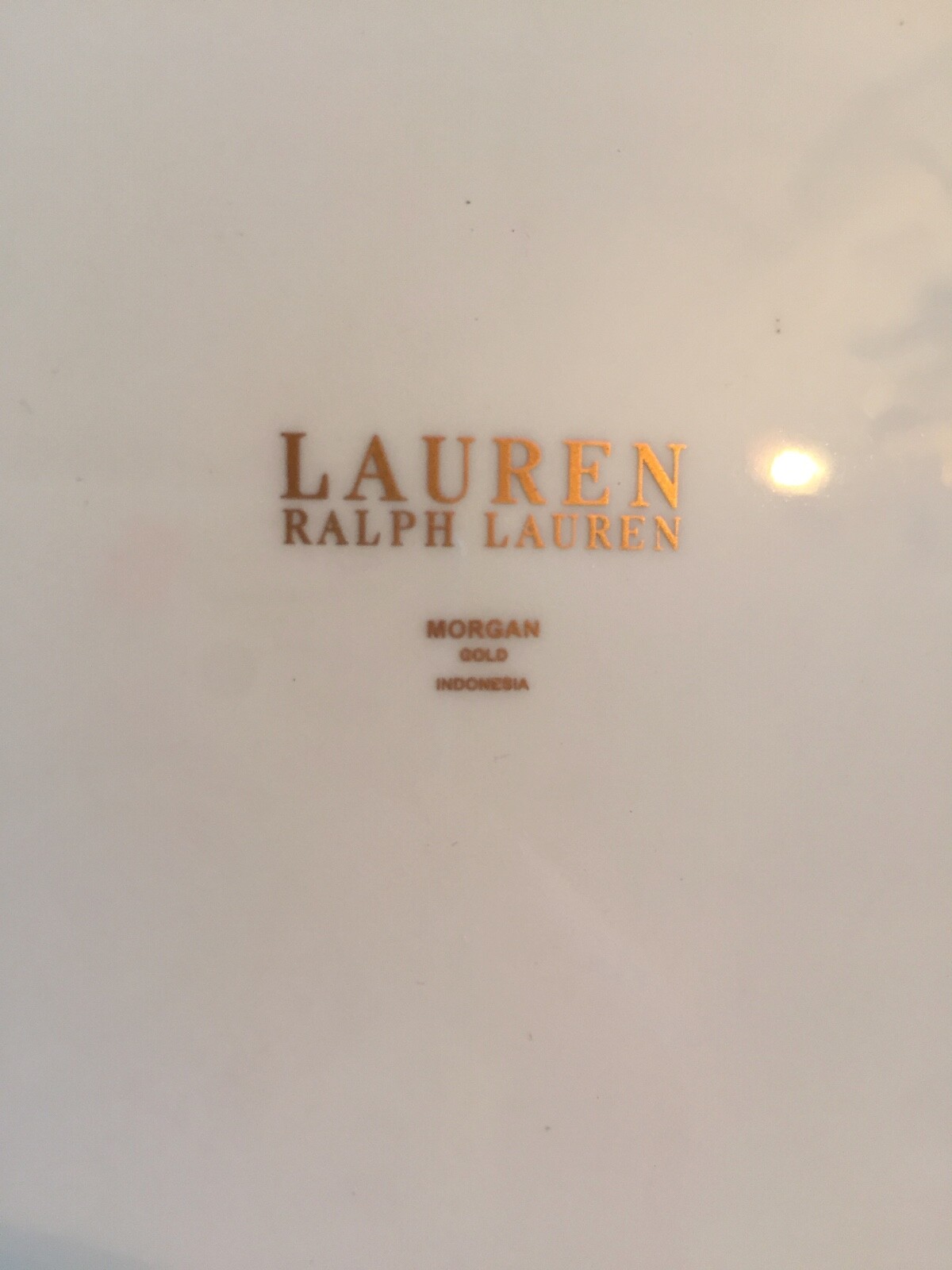 Ralph Lauren Morgan Gold 5pc Hostess Chop Plate Serving Bowl Sugar & Cream NOS