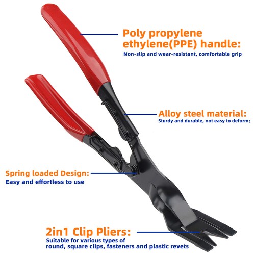 Car Trim Clip Removal Headlight Repair Door Panel Retainer Remover Tool Pliers - Picture 7 of 10