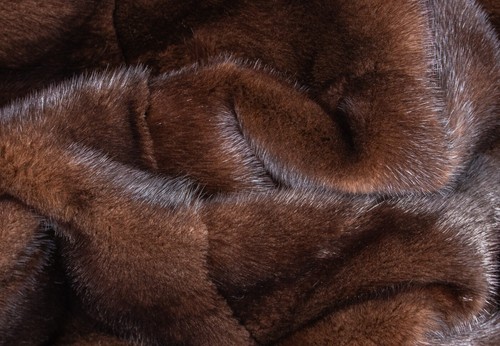 7609 Elegant Mahogany Mink Fur Blanket Genuine Pelt Throw Real Mink Fur Cover - Picture 7 of 8