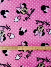 Fleece DISNEY'S MINNIE MOUSE Printed PINK Fabric - MINNIE'S HEAD /58" Wide/ SBY
