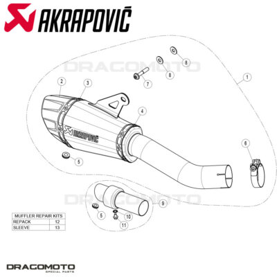 KAWASAKI Z H2 2020-2023 Exhaust AKRAPOVIC Titanium Black S