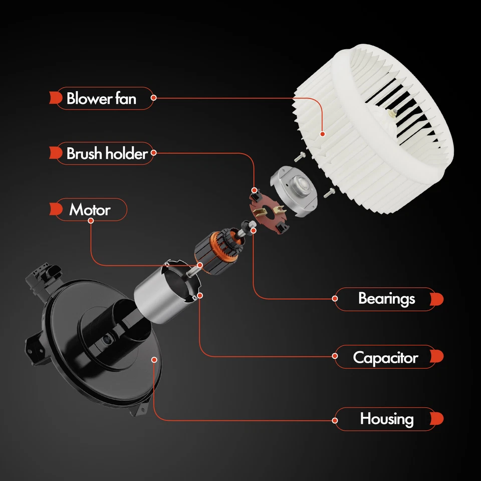 A/C-Heater Blower Fan Motor for Nissan Navara D40 2009-2015 Thai Built ONLY MNT - image 3 of 4