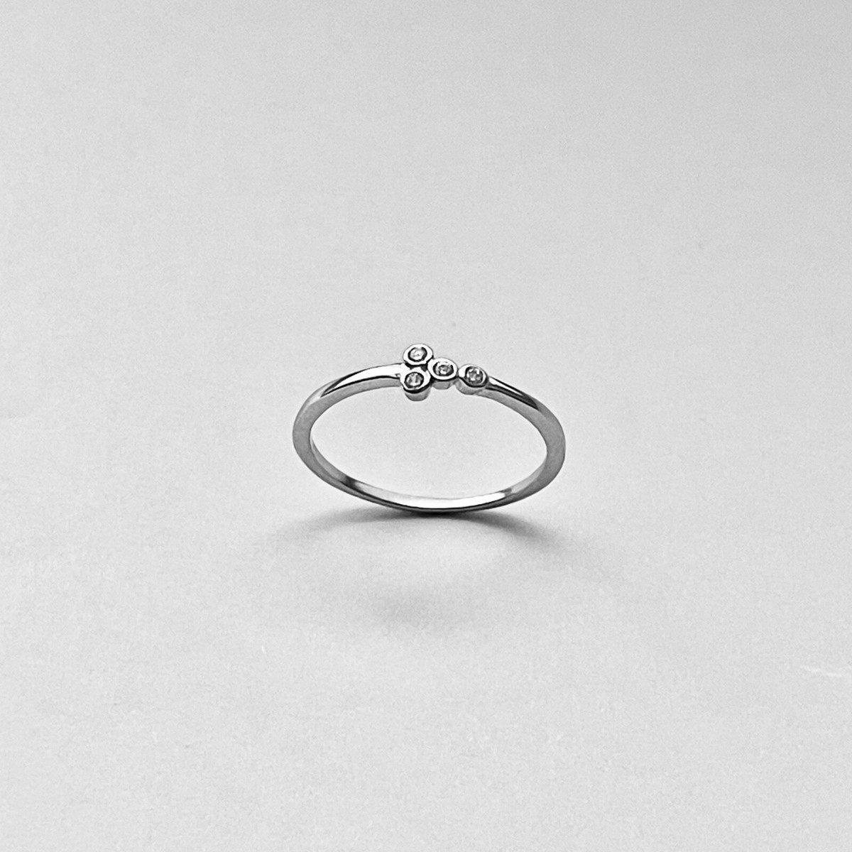 Sterling Silver Simple Tiny CZ Ring, Dainty Ring, Silver Rings