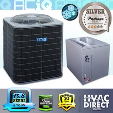 ACiQ 5 Ton Central Air Conditioning Unit & 24.5" Evaporator Coil AC System