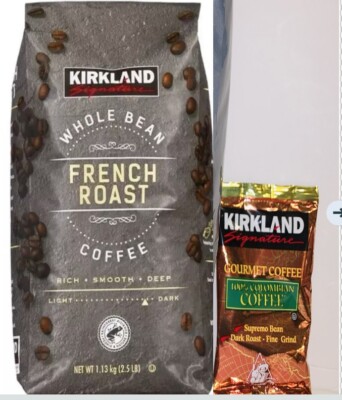 Kirkland Signature Whole Bean Coffee, French Roast, 2.5 lbs