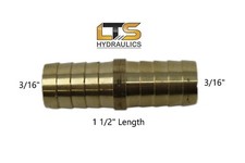 Brass Hose Mender 3/16" x 3/16" Hose Splicer Hose Barb Fitting