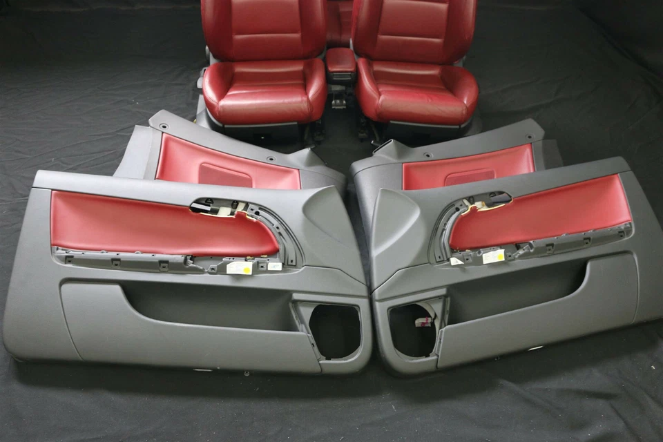 Audi A3 8P 8P7 Cabrio Asientos Deportivos Interior de Cuero Innenausstattug Rojo - Imagen 3 de 4