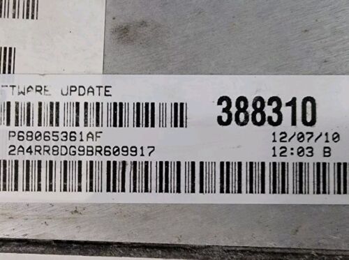 2011 Dodge Caravan Town & Country 3.6L Engine Computer P68065361AF ECU Module - Picture 2 of 3