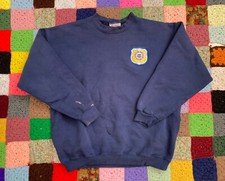 Vintage USCG US Coast Guard Sweatshirt Blue Mens XL Worn Holes Stains