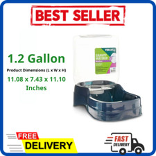 Pet Dog Cat Waterer Automatic Dispenser Drink Water Gravity Medium Bowl 1.2 Gal