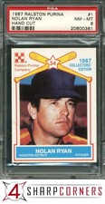 1987 RALSTON PURINA HAND CUT #1 NOLAN RYAN ASTROS HOF PSA 8