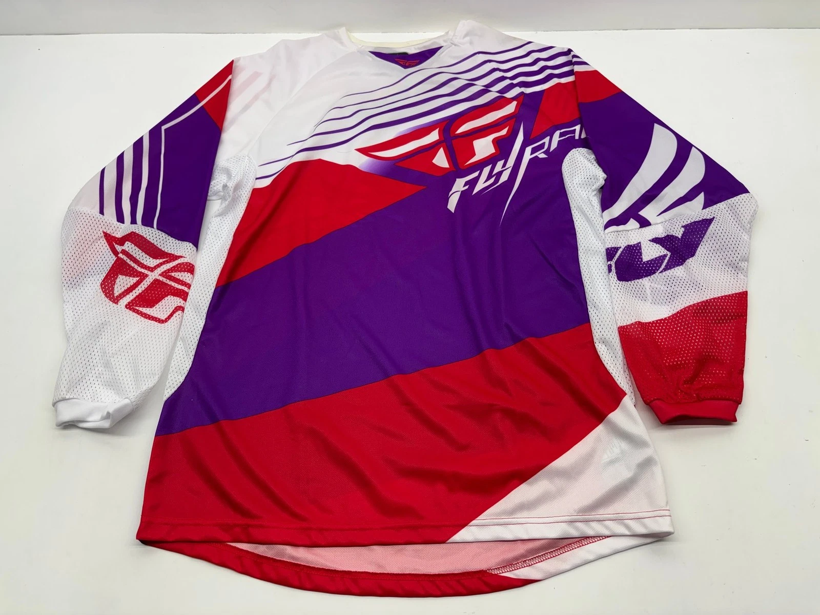 Fly Racing Men's Jersey Medium White Red Purple M Riding Shirt Apparel Gear MX
