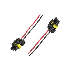 9005 9006 9012 HB3 HB4 Female Adapter Wiring Harness Sockets Wire, Car 2 PCS