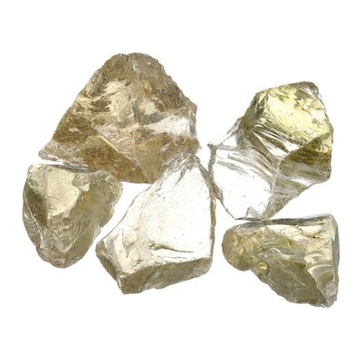 Für Fire Pit: Feuer Glas 0,9 Pfund gehärtet, 3-5cm, gelb