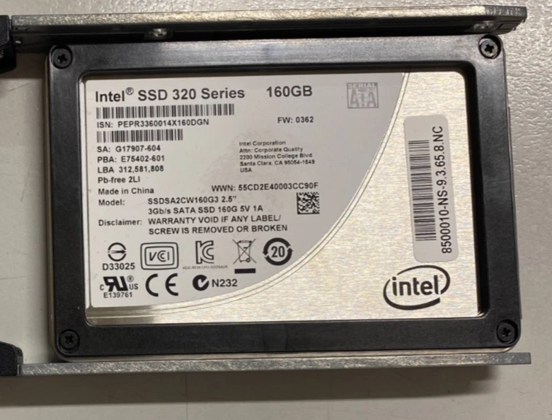 Intel SATA II 120 GB Storage Capacity Solid State Drives for sale