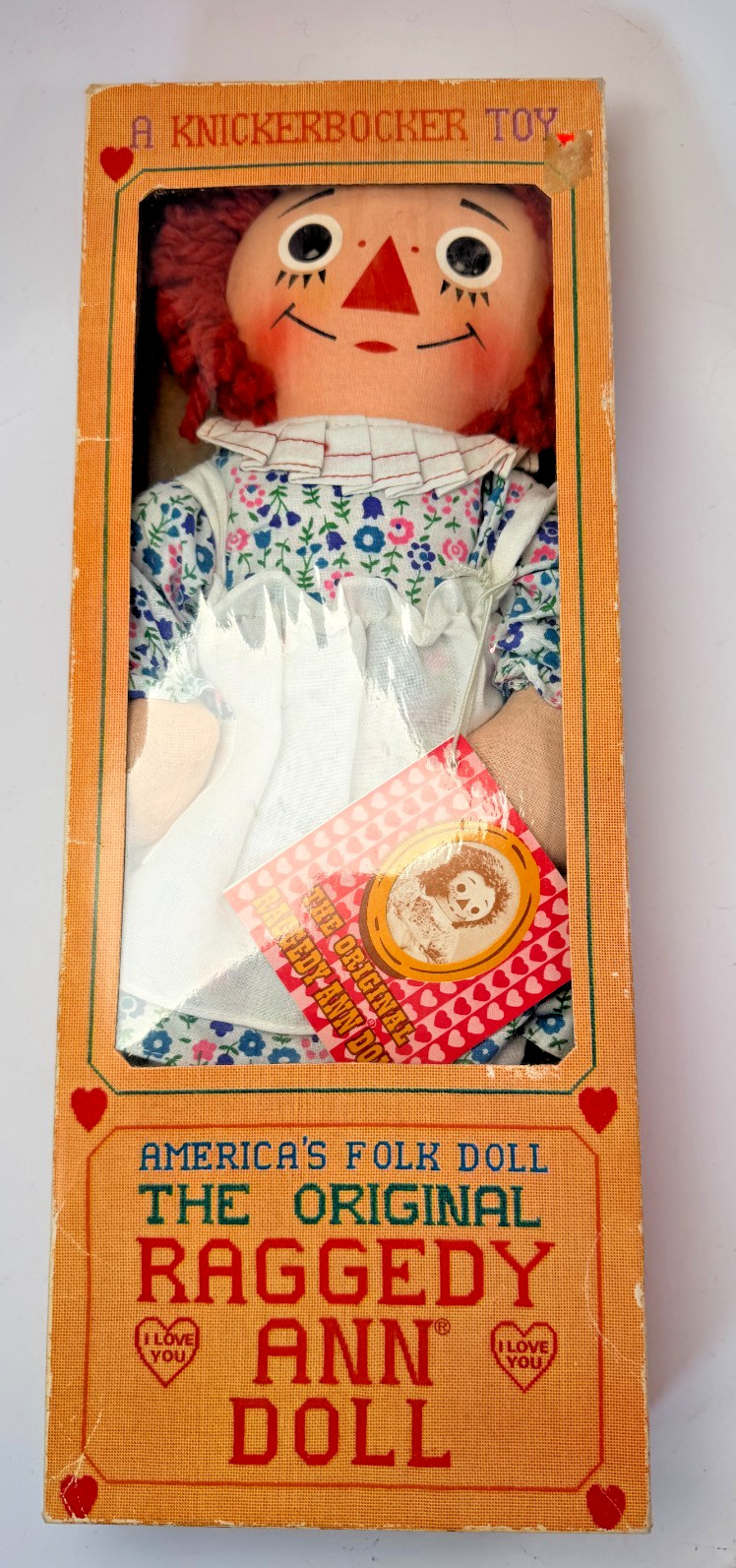 Vintage 1971 Knickerbocker Original Raggedy Ann America's Folk Doll Style # 0001
