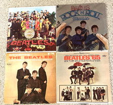 4 Beatles LP Records Albums Introducing the Beatles Sgt Pepper '65 Rock & Roll