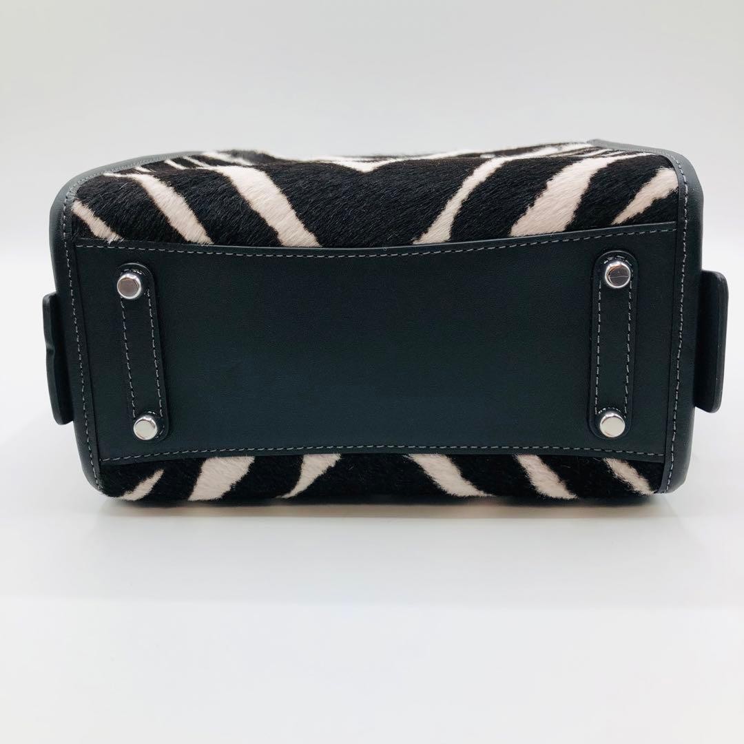 COACH Rogue 20 Top Handle Zebra Calf Hair Animal Print CM564 for