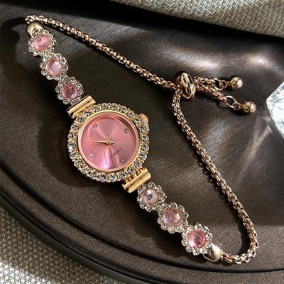 Elegant Rhinestone Women Watches Fashion Ladies Bracelet Strap Quartz Wristwatch