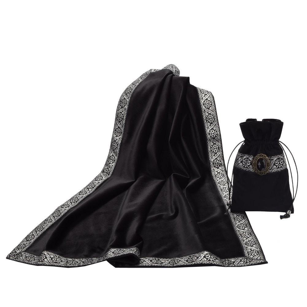 Nappe de tarot wicca avec sac tapis autel velours ésotérisme