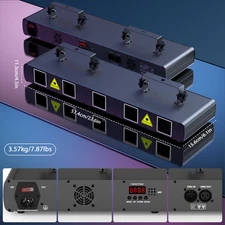 RGBY 5 Lens DMX Laser Unit Projector LED Stage Disco Light Beam DJ Light Effect