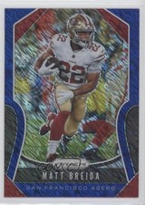 2019 Panini Prizm Blue Shimmer Prizm 7/10 Matt Breida #254 4l6