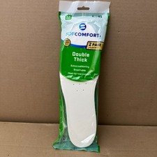Sof Comfort Double Thick Insoles   2 Pair Value Pack