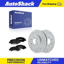 Front Drilled Slotted Brake Rotors Ceramic Pads For 2005-2018 Gmc Sierra 1500 Front Drilled Slotted Brake Rotors Ceramic Pads For 2005-2018 Gmc Sierra 1500