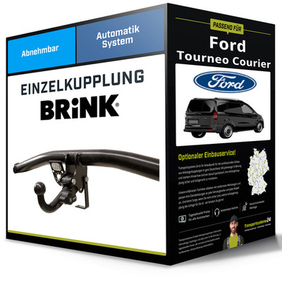 Abnehmbare Anhängerkupplung für FORD Tourneo Courier 14- Typ B460 Brink NEU