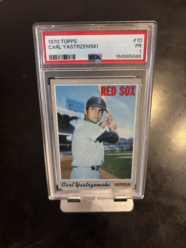  1970 Topps Carl Yastrzemski #10 Boston Red Sox PSA 1 Card HOF Vintage.
