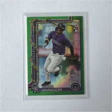 Topps 2023 Chrome Adael Amador Rockies Green Speckle Refractor Rookie #26/99
