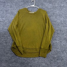Athleta Sweatshirt Womens Size L Olive Green Modal Blend Relaxed Fit Pullover