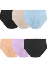 Fruit of the Loom Women's 6- Pack Breathable Briefs Panties Size 9 2XL   No Tags