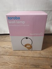 A GoodHome Toroba Black/Gold Effect Plug-in Wall Light