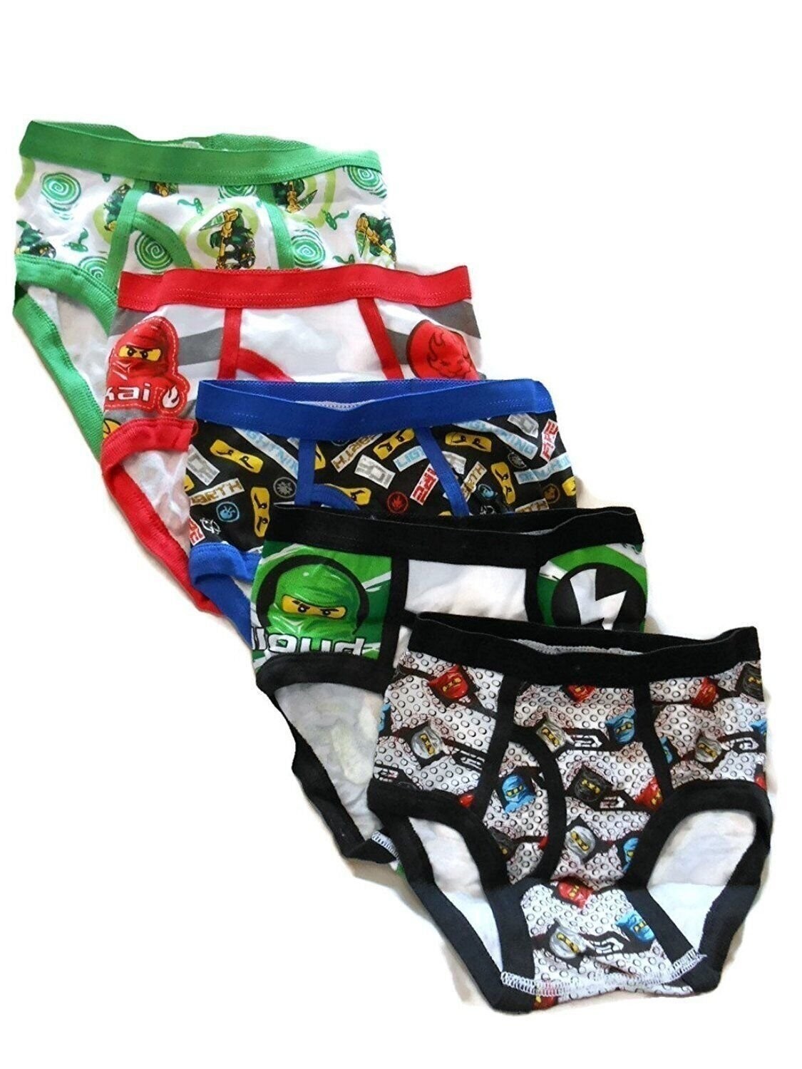 Ropa Interior Para Niños Lego Ninjago 100% Algodón (Paquete De 5)