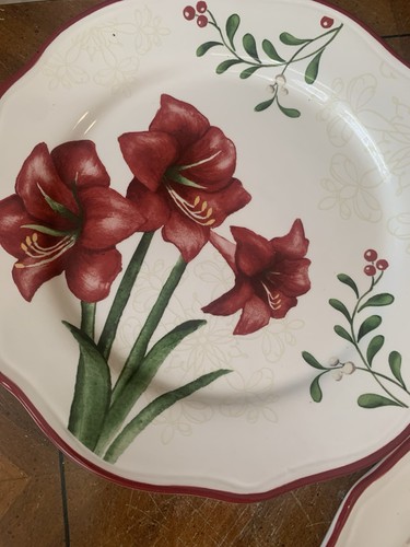 Plato de ensalada 3 Better Homes & Gardens WINTER FOREST 8,75" Heritage 2011 aves - Imagen 3 de 19