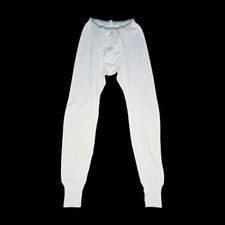 Vintage 70s Hanes Thermal Pants Mens Medium Long White 34/36 Underwear Made USA