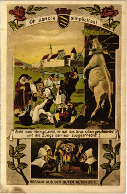 Old postcard AK BECKUM MEDIEVAL SCENES GERMANY (1436024)