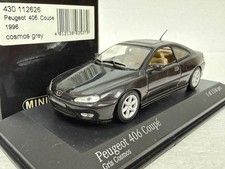 Minichamps Peugeot 406 coupe 1996 Cosmos Grey diecast 1:43 scale model car