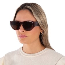 Salvatore Ferragamo Brown Geometric Unisex Sunglasses SF1077S 232 56