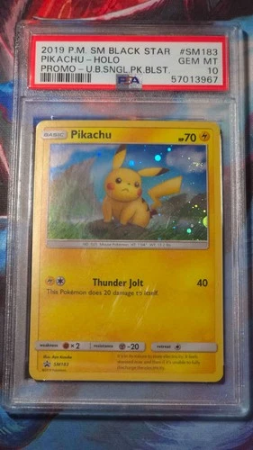 2019 Pokemon SM Black Star Promo Pikachu Holo #SM183 PSA 10 Gem Mint