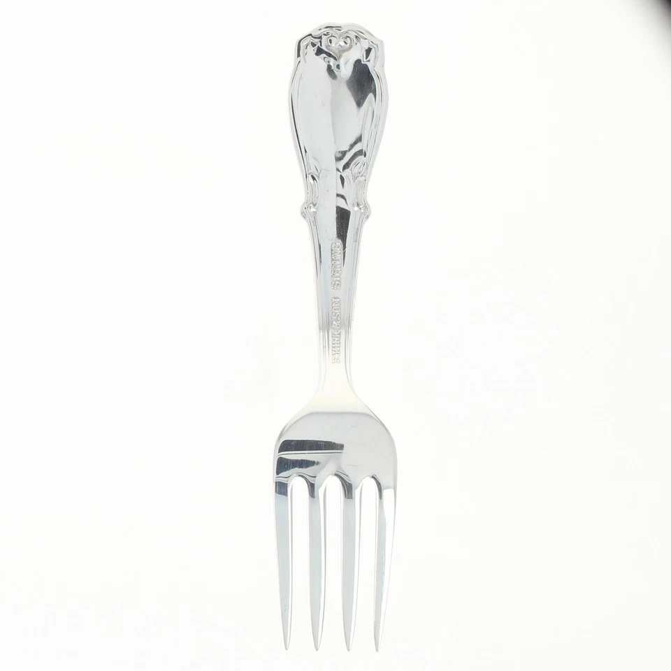 S Kirk & Son Baby ForkQuadrille 1950 Sterling Silver Vintage Flatware 4 1/8" - Image 2 of 4