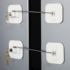 Locks for Refrigerator,2 Pack Fridge Lock with Keys,Lock for a Fridge,White Refr