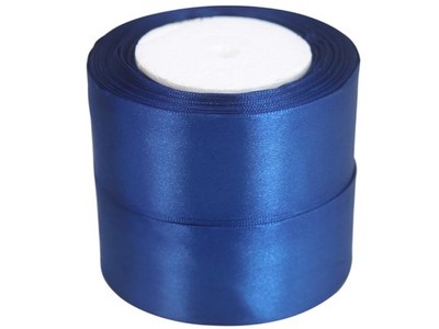 1-1/2 inch x 50 Yards Navy Blue Satin Fabric Ribbon for Gift Wrapping Christmas