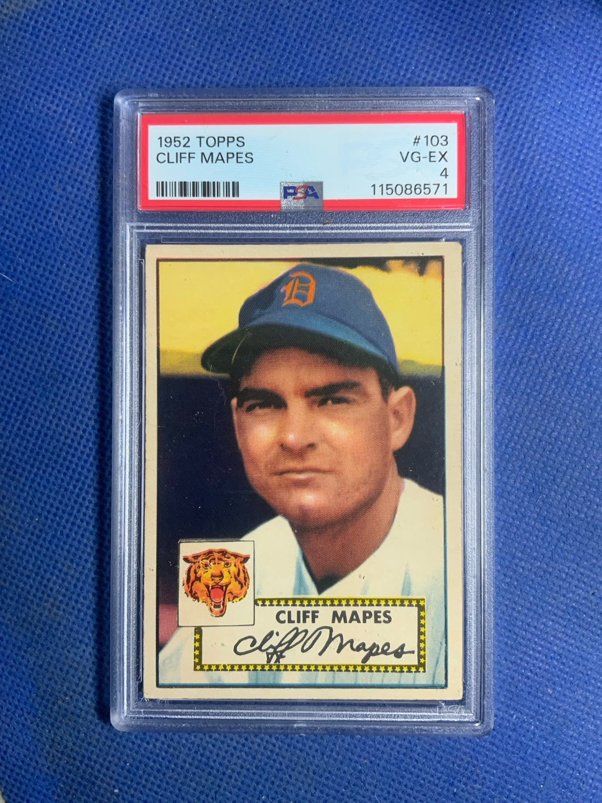 1952 Topps #103 Cliff Mapes PSA 4