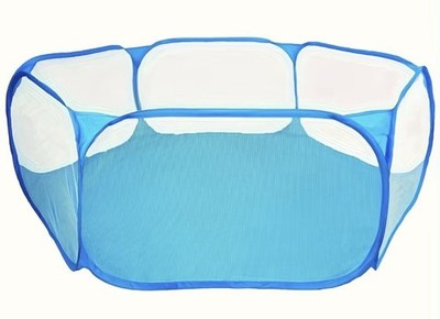 Kleintiere Welpen blau sechseckig faltbar Laufstall Käfig Zelt Neu Haustierhaus